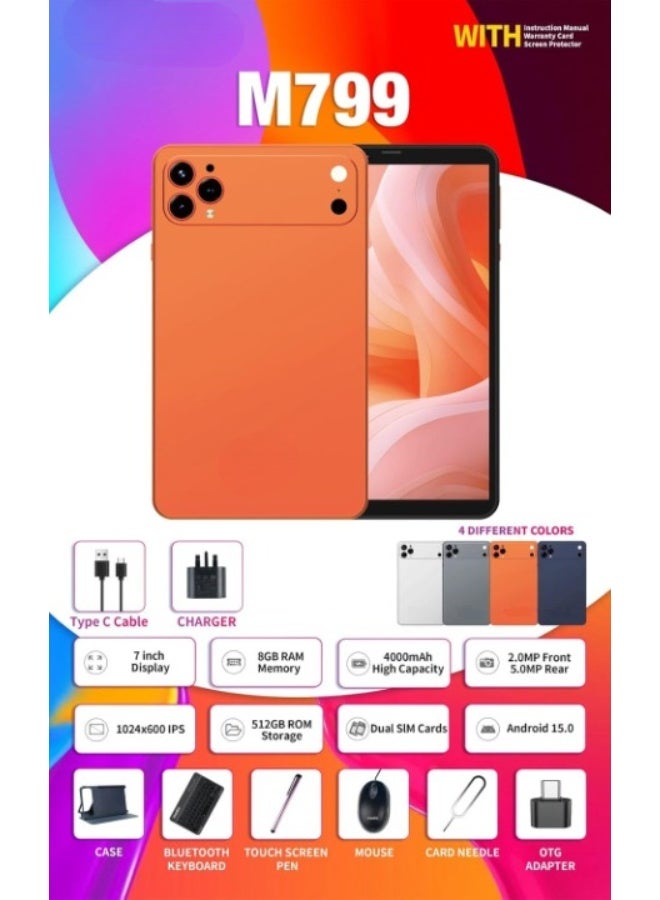 MODIO TAB M799 Android Tablet, 7 Inch IPS Display, 8GB RAM, 512GB ROM, Dual SIM, 4000mAh Battery, 2MP Front 5MP Rear Camera, Android 15.0 - Image 5